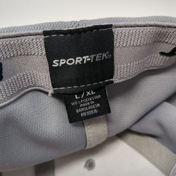Sport-Tek Fitted Baseball Hat Gray XL Embroidered Flexfit Vent Holes - Picture 9 of 9
